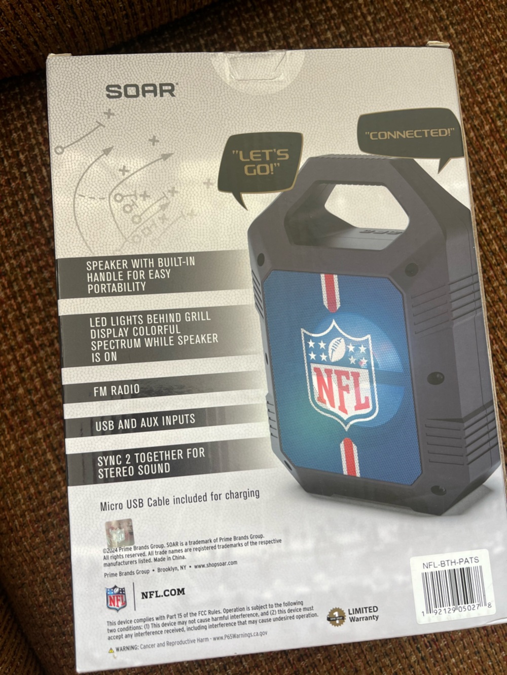 NFL Portable Speaker Patriots - Picture 2 of 2